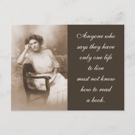 Vintage Reader Photography Postcard