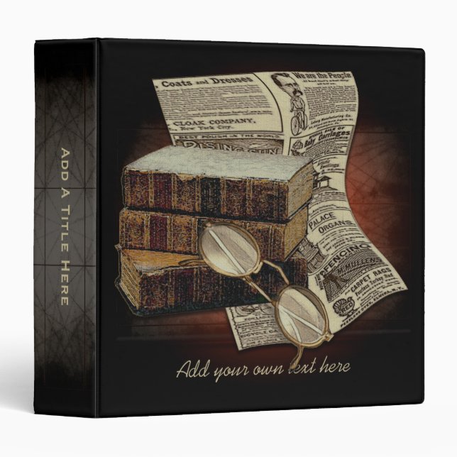 Vintage Reading 1.5" Binder (Front/Spine)