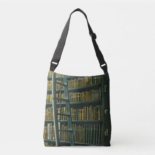 Vintage reading artwork gift crossbody bag