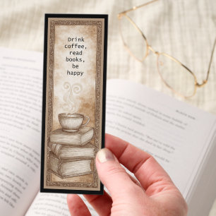 Vintage Reading Coffee Bookmarks