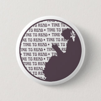 Vintage Reading Lady button for Book lovers
