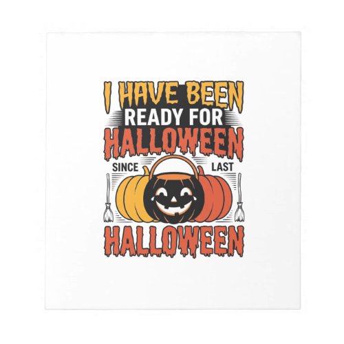 Vintage Ready For Halloween Candy Bucket Shirt Des Notepad