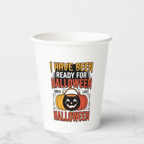 Vintage Ready For Halloween Candy Bucket Shirt Des Paper Cups