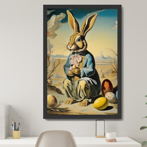 Vintage Realistic Easter Bunny Wall Decor