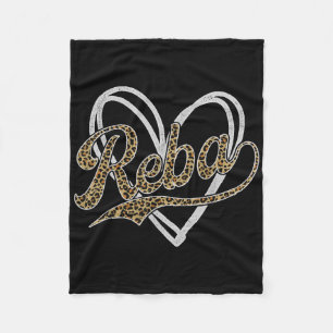 Vintage Reba Name Retro Style 70s 80s First For Me Fleece Blanket