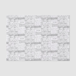 Vintage Receipt Tissue Paper