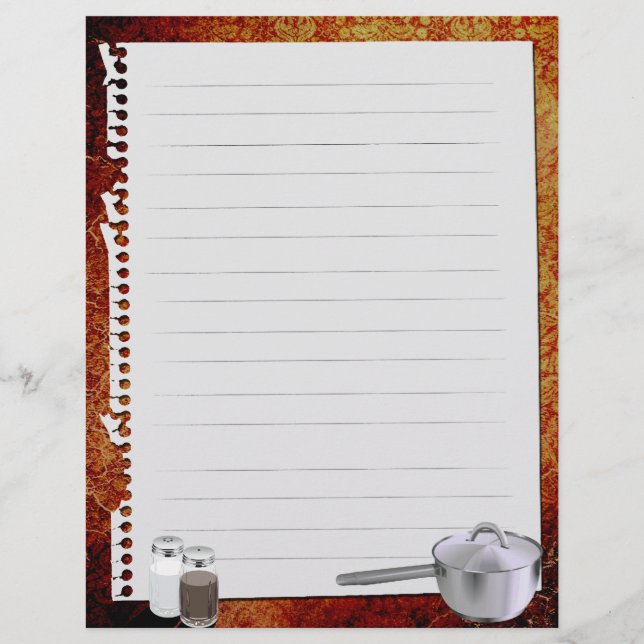 Vintage Recipe Binder Inserts (Front)