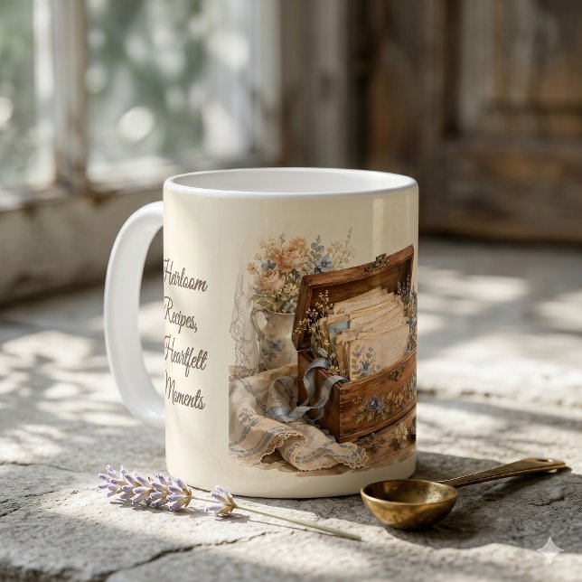 Vintage Recipe Box Cottage Kitchen Coffee Mug (Vintage Recipe Box Cottage Kitchen Coffee Mug)