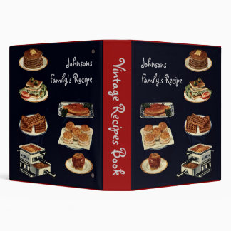Vintage Recipes Book, all american cookery 3 Ring Binder