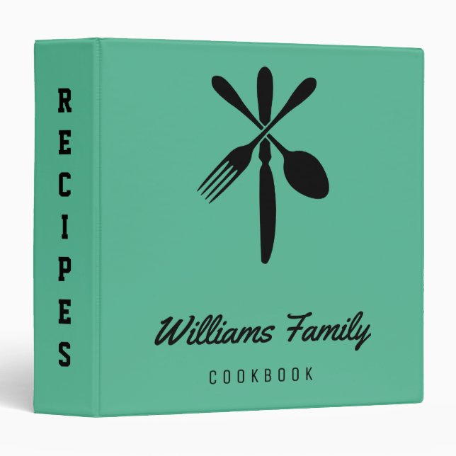 Vintage Recipes Cook Book 3 Ring Binder (Front/Spine)