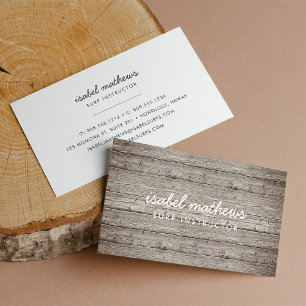 Vintage Reclaimed Wood Business Card