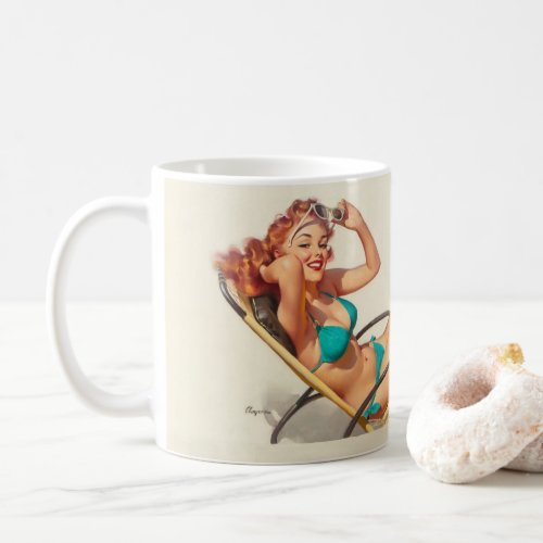 Vintage Reclining Lady Coffee Mug