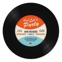 Vintage Record Birthday Invite