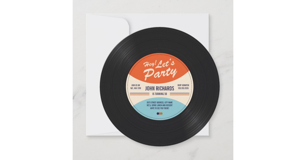 record party invitations