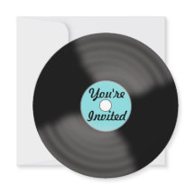 Vintage Record Invitations