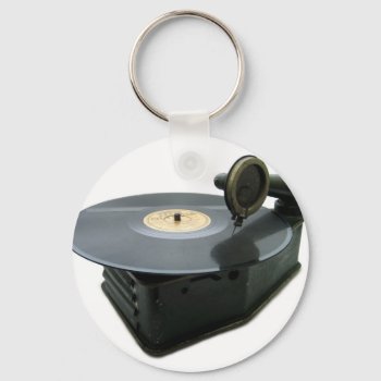 Vintage Record Player Keychain by The_Everything_Store at Zazzle