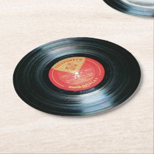 vintage record vinyl coaster