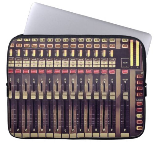 Vintage Recording Studio Audio Deck Laptop Sleeve
