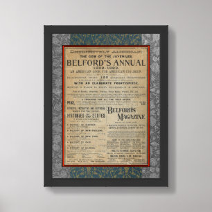 VINTAGE 'RECYCLED ART' PRINT 1888 BOOK COVER