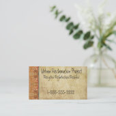 Vintage Recycled Asian Retro Business Card (Standing Front)