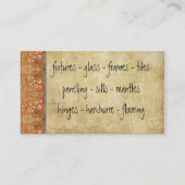 Vintage Recycled Asian Retro Business Card (Back)