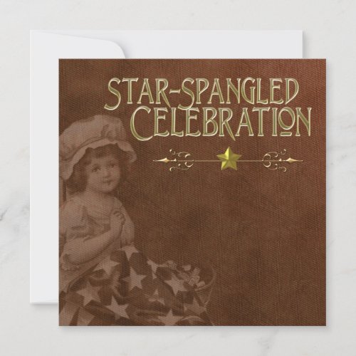 Vintage Red 4th of July Invitations