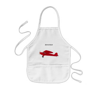 Vintage Red Airplane Kid's Apron
