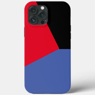 Vintage Red and blue on black Simple Color block iPhone 13 Pro Max Case
