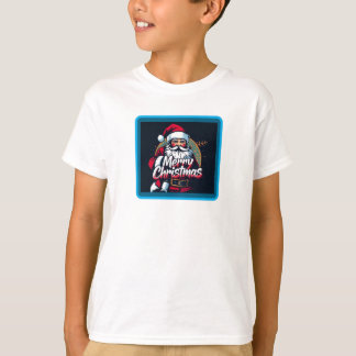 Vintage Red and blue Santa Claus T-Shirt