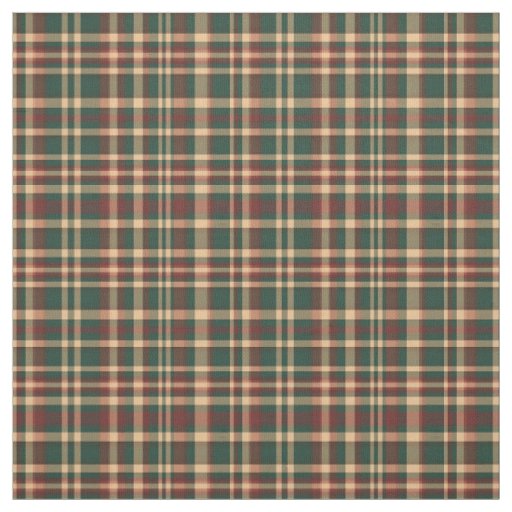 Vintage Red and Green Christmas Plaid Fabric