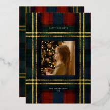 Vintage Red And Green Tartan Preppy Photo