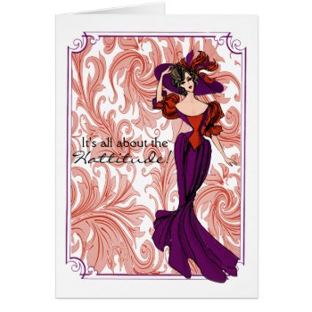 Vintage Red And Purple Lady Illustration by ArtisticallyHome at Zazzle