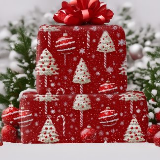 Vintage Red and White Candy Cane Christmas 