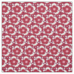 Vintage red and white floral Dianthus Barbatus Fabric