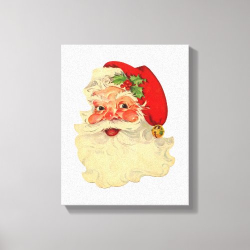 Vintage Red and White Santa Claus Canvas Print