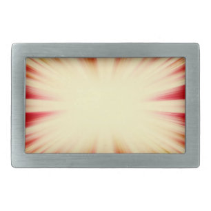 Vintage red and yellow sunburst belt buckle