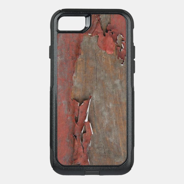 Vintage Red Barn Wood Otterbox iPhone Case (Back)