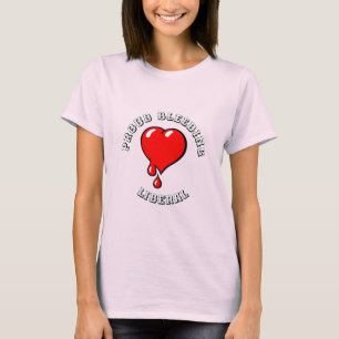 Vintage Red Bleeding Heart Liberal Pop Art T-Shirt