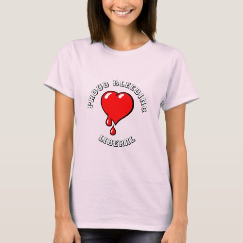 Vintage Red Bleeding Heart Liberal Pop Art T_Shirt