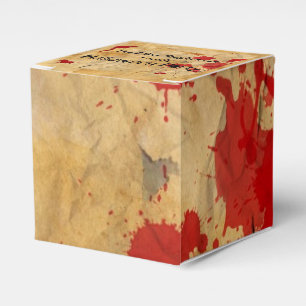 Vintage Red Blood Splatter Halloween Party Favor Boxes