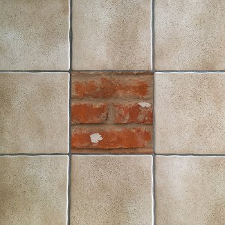 Vintage Red Brick And Gray Mortar