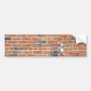 Vintage Red Brick Wall Texture Bumper Sticker