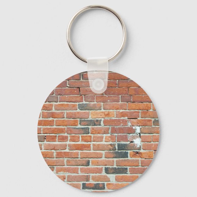 Vintage Red Brick Wall Texture Keychain (Front)
