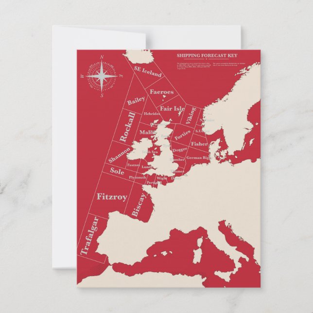 Vintage Red British Shipping Poster (Front)