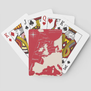 Vintage Red British Shipping Poster Poker Cards