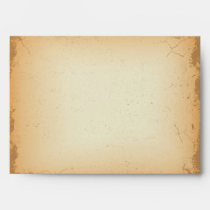 Vintage red brown floral swirls A7 envelope