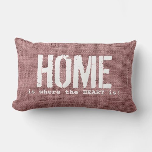 Vintage Red Burlap _ DIY Text Lumbar Pillow