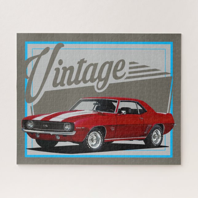 Vintage Red Camaro Jigsaw Puzzle (Horizontal)
