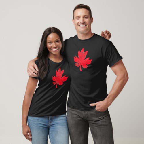 Vintage Red  Canadian Maple Leaf T_Shirt