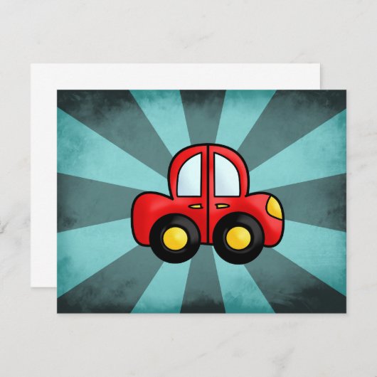 Vintage red car (Front/Back)